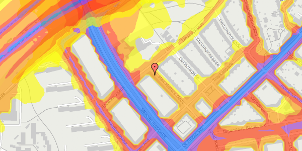 Trafikstøjkort på Max Müllers Gade 23, st. th, 8000 Aarhus C