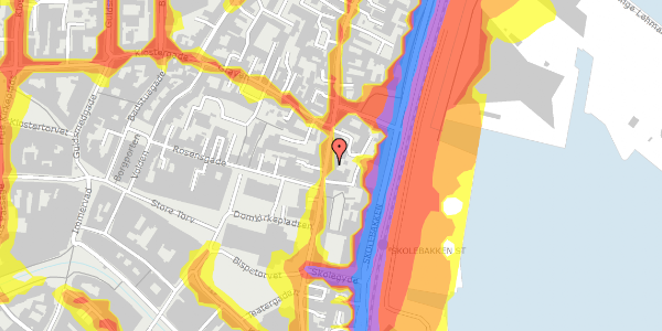 Trafikstøjkort på Mejlgade 10A, st. th, 8000 Aarhus C