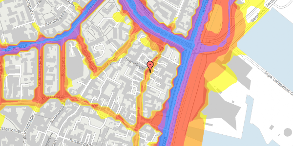 Trafikstøjkort på Mejlgade 45, st. , 8000 Aarhus C