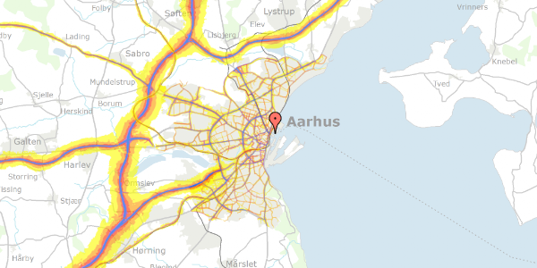 Trafikstøjkort på Mejlgade 48C, 1. tv, 8000 Aarhus C