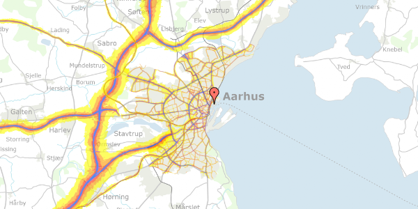 Trafikstøjkort på Mejlgade 67, st. tv, 8000 Aarhus C