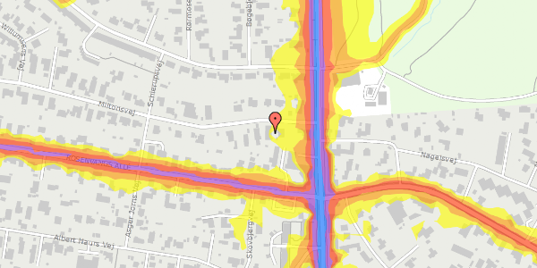 Trafikstøjkort på Miltonsvej 5, 8270 Højbjerg