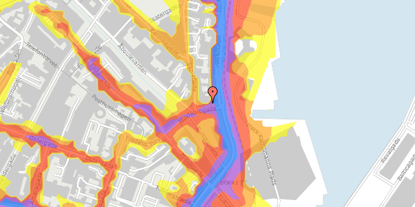 Trafikstøjkort på Mindebrogade 2, 1. tv, 8000 Aarhus C