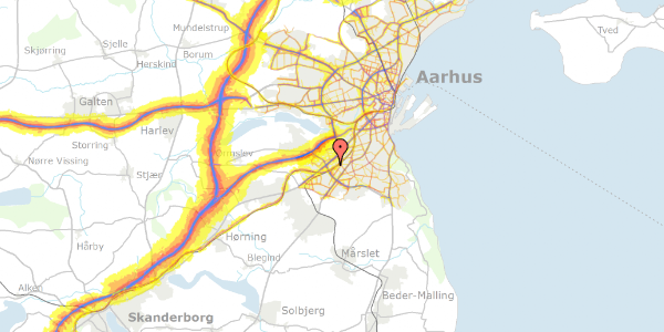 Trafikstøjkort på Moltkesvej 11, 1. th, 8260 Viby J