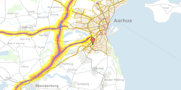 Trafikstøjkort på Moltkesvej 14, 2. th, 8260 Viby J