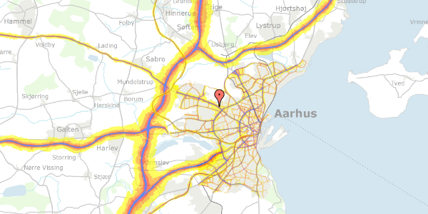 Trafikstøjkort på Haveforeningen Moselund 162, 8210 Aarhus V