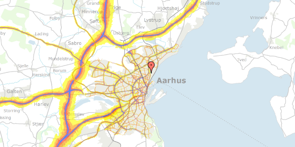 Trafikstøjkort på Mylius Erichsens Vej 12, 8200 Aarhus N