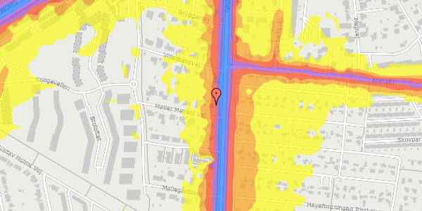 Trafikstøjkort på Møller Meyers Vej 2, 8240 Risskov