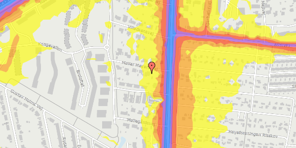 Trafikstøjkort på Møller Meyers Vej 5, 8240 Risskov