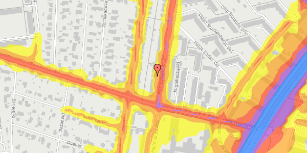 Trafikstøjkort på Møllevangs Allé 63, 8210 Aarhus V