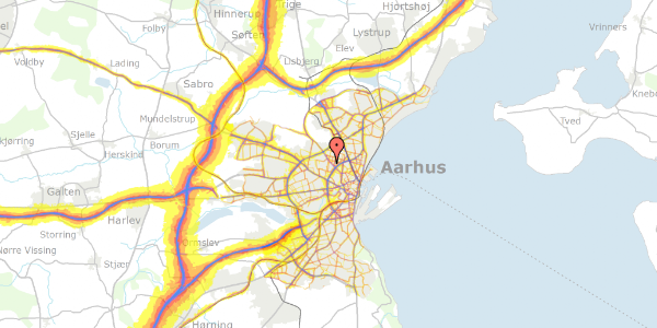 Trafikstøjkort på Møllevangs Allé 127, 8210 Aarhus V