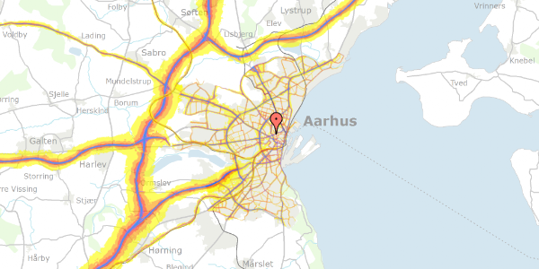 Trafikstøjkort på Møllevejen 27, 3. tv, 8000 Aarhus C