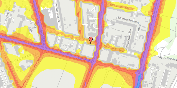 Trafikstøjkort på Niels Juels Gade 55, 5. tv, 8200 Aarhus N