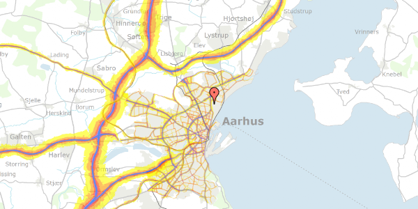 Trafikstøjkort på Nordlysvej 3, 8200 Aarhus N