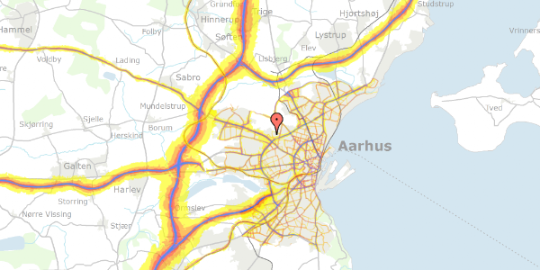 Trafikstøjkort på Novembervej 23, 8210 Aarhus V