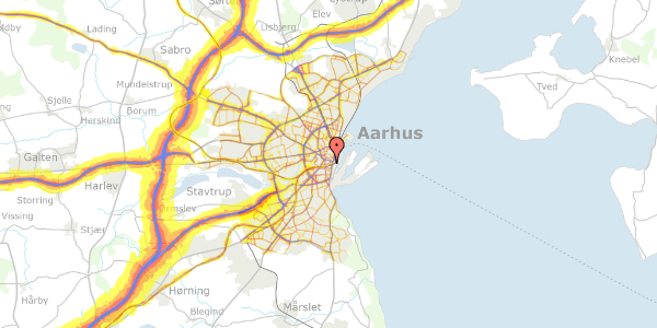 Trafikstøjkort på Ny Banegårdsgade 47, 2. tv, 8000 Aarhus C