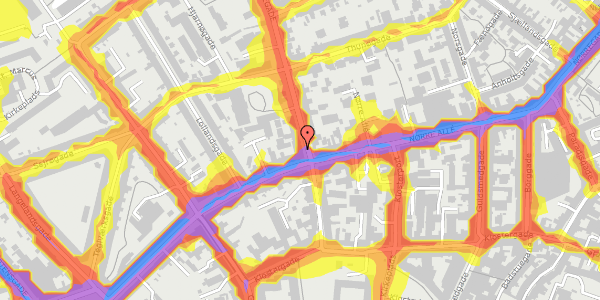 Trafikstøjkort på Ny Munkegade 1, 2. tv, 8000 Aarhus C