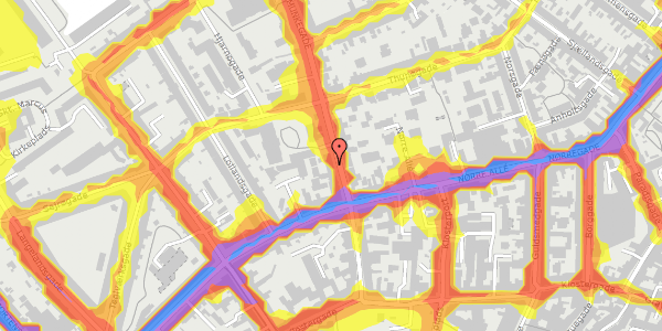 Trafikstøjkort på Ny Munkegade 7, 1. , 8000 Aarhus C