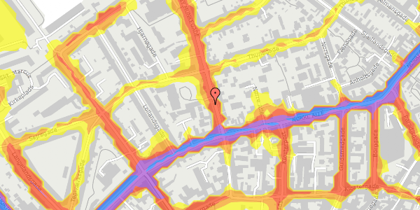 Trafikstøjkort på Ny Munkegade 11, 8000 Aarhus C