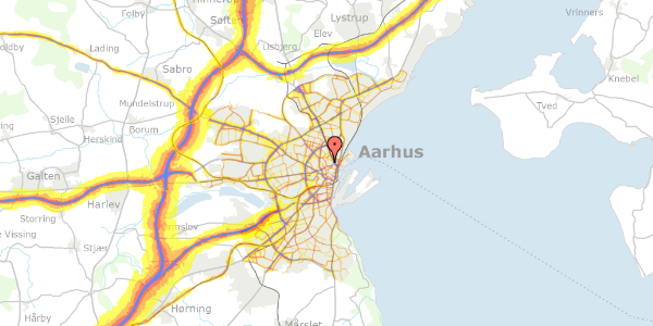 Trafikstøjkort på Ny Munkegade 32, 3. tv, 8000 Aarhus C