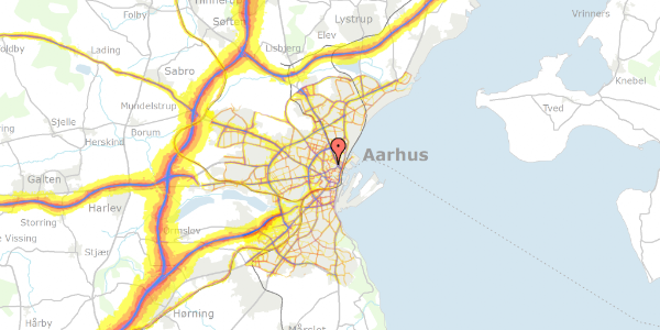 Trafikstøjkort på Ny Munkegade 48, 4. 2, 8000 Aarhus C