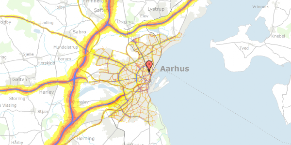 Trafikstøjkort på Ny Munkegade 62B, 2. , 8000 Aarhus C