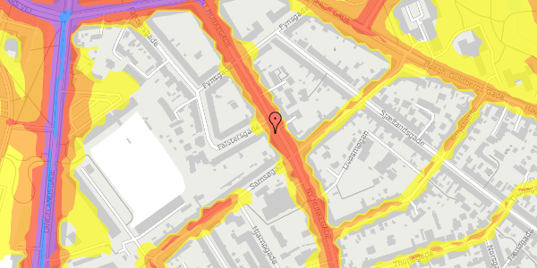 Trafikstøjkort på Ny Munkegade 71, st. tv, 8000 Aarhus C