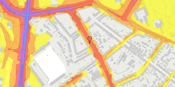 Trafikstøjkort på Ny Munkegade 75, 1. tv, 8000 Aarhus C