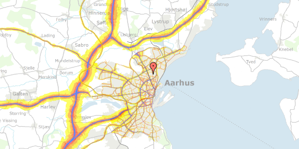 Trafikstøjkort på Ny Tjørnegade 42, 8200 Aarhus N