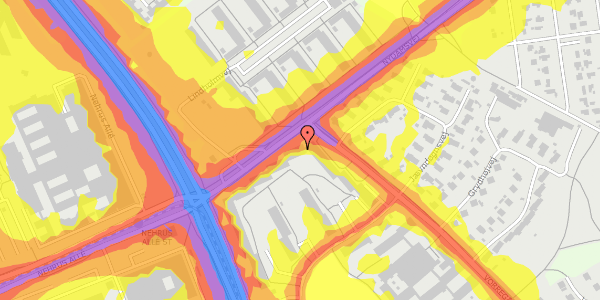 Trafikstøjkort på Nydamsvej 18, 2. tv, 8200 Aarhus N