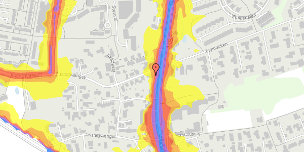 Trafikstøjkort på Oddervej 170, 8270 Højbjerg