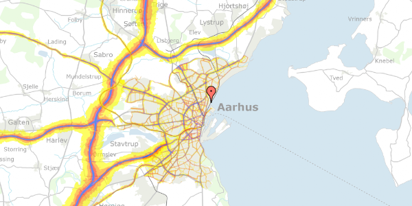 Trafikstøjkort på Otte Ruds Gade 19, 4. th, 8200 Aarhus N