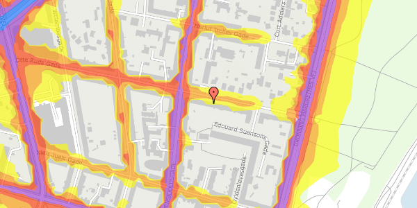 Trafikstøjkort på Otte Ruds Gade 23, kl. , 8200 Aarhus N