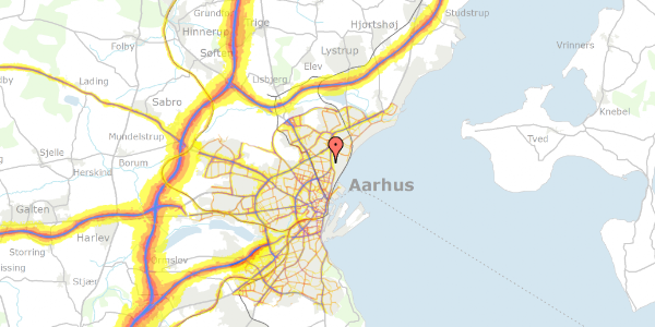 Trafikstøjkort på Otto Sverdrups Vej 18, 8200 Aarhus N