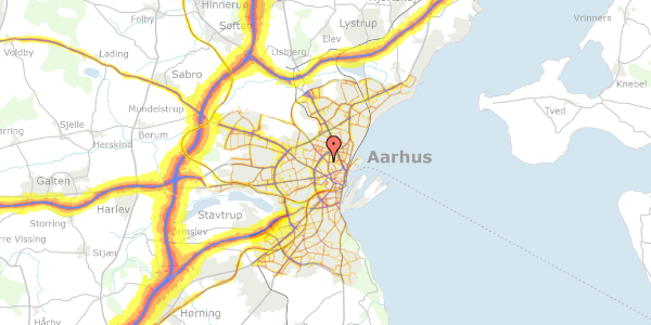 Trafikstøjkort på Poul Martin Møllers Vej 19, 1. , 8000 Aarhus C