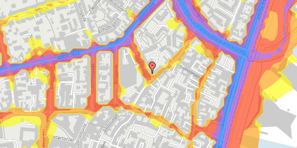 Trafikstøjkort på Paradisgade 2D, 8000 Aarhus C