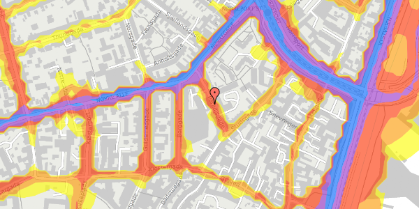 Trafikstøjkort på Paradisgade 5, st. th, 8000 Aarhus C