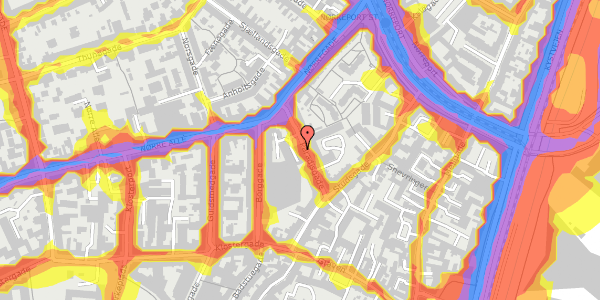 Trafikstøjkort på Paradisgade 7, 2. th, 8000 Aarhus C