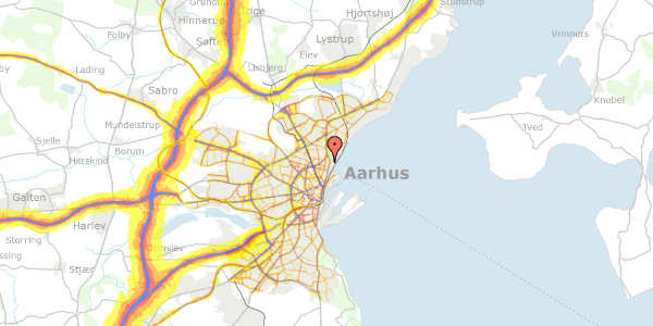 Trafikstøjkort på Peder Skrams Gade 29, 3. tv, 8200 Aarhus N