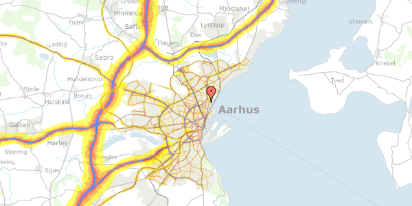 Trafikstøjkort på Peder Skrams Gade 51, 2. , 8200 Aarhus N