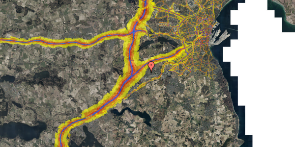 Trafikstøjkort på Pilegårdsvej 139, 8361 Hasselager