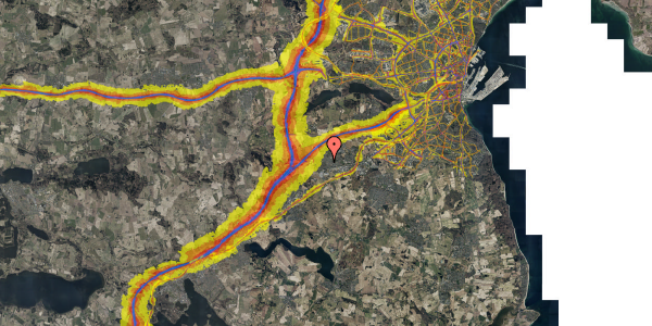 Trafikstøjkort på Pilegårdsvej 149, 8361 Hasselager