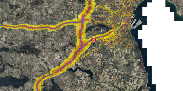 Trafikstøjkort på Pilegårdsvej 251, 8361 Hasselager