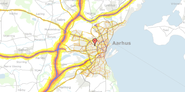 Trafikstøjkort på Provstebakken 29, 8210 Aarhus V