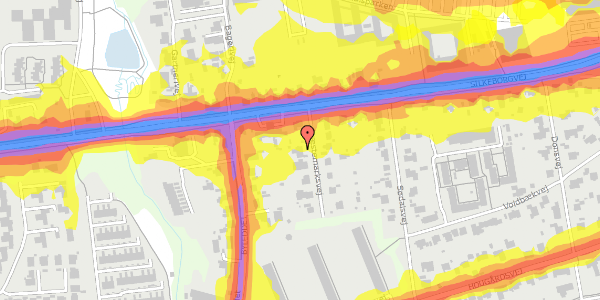 Trafikstøjkort på Præstemarksvej 2, 8220 Brabrand