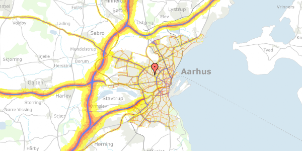 Trafikstøjkort på Præstevangsvej 4, 2. th, 8210 Aarhus V