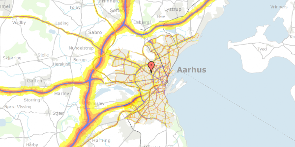 Trafikstøjkort på Præstevangsvej 8, st. th, 8210 Aarhus V