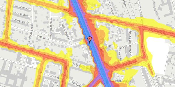 Trafikstøjkort på Randersvej 43, 1. th, 8200 Aarhus N