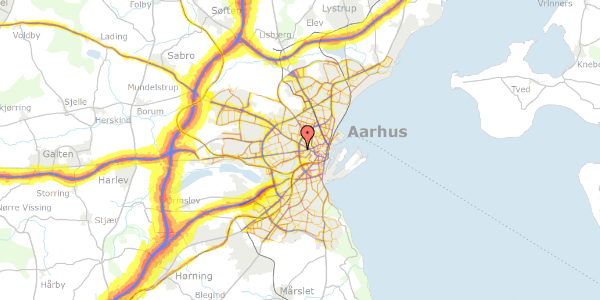 Trafikstøjkort på Regenburgsgade 8, st. tv, 8000 Aarhus C