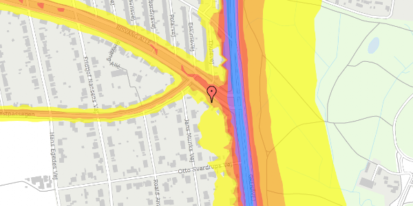 Trafikstøjkort på Risvang Allé 7, 8200 Aarhus N
